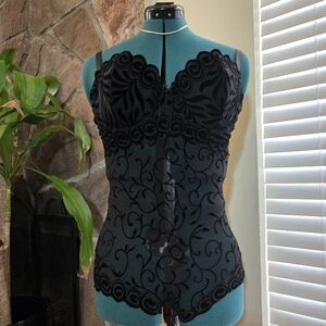 Vintage Late 90s / Early Y2K Fredericks of Hollywood Ivy Goth Glam Body Suit